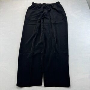 Maggie Sweet Pants Womens Medium Black Stretch Pleated Elastic Waist Pull On